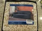 subrtex 1-Piece Jacquard Damask Couch Cover High Stretch for loveseat oatmeal