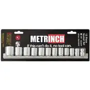 Metrinch Socket Set - 3/8 Inch Drive, 12 Piece - MET-0320