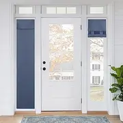 Side Door Curtains for Door Window, Room Darkening Solid Color Door Window Covering for Glass Door, Front Door Sidelight Curtain Tie up Shade 1 Panel