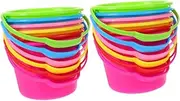 12Pcs Beach Buckets Mini Sand Pails for Versatile Beach Safe for Garden Indoor and Summer Activities