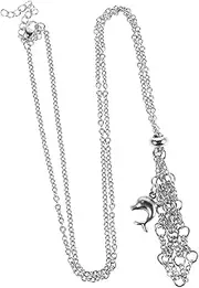 [OSALADI] Net Pocket Necklace Pendant Crystal Stone Necklace for Women Metal Cage Holder Adjustable Chain Braided Cord Artistic Touch Jewelry