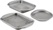 Circulon Total Bakeware Nonstick Toaster Oven & Pizza Pan Set, 4-Piece