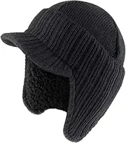 [RockJock] Peaked Beanie Hat Black, Black, One Size