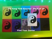 TCG Card Protectors - Black "Yin Yang" Design - 10 Pack - MTG/Pokemon