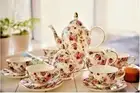 New Design Flowers Bone China High Tea Set Afternoon Tea Set Coffee Set