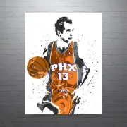 Steve Nash Phoenix Suns Sports Print, Man Cave