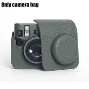 Instax Mini 41 Camera Case PU Leather Protective Cover Carrying Bag for Fujifilm Dark gray