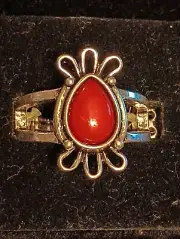 Paparazzi Red Ring Silver Metal