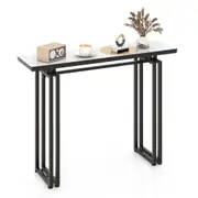 Giantex Modern Console Table Hallway Table Entryway Display Table w/Adjustable Footpads, Black