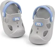 [Casazoe] Toddler Boys Girls Cute Garden Water Clogs Sandals Slip On Shoes Slipper Slides Lightweight Outdoor Summer Infant Children Beach Pool Shoes, A1/Gray, 9.5 Toddler