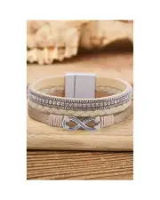 Azura Exchange Layered Infinity Bracelet Charm Bracelet Women Apricot Jewelry