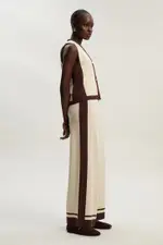 Colour Block Knitted Trousers