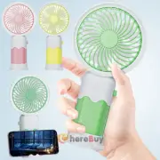 Mini Portable Hand-held Desk Fan Cooling Cooler USB Air Rechargeable
