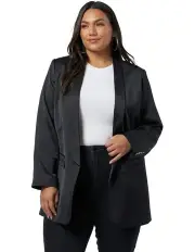 [Sunday in the City] Revelry Satin Blazer in Black