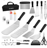 32 Piece Griddle Accessories Kit BBQ Burger Grill Grilling Spatula Utensils (C1)