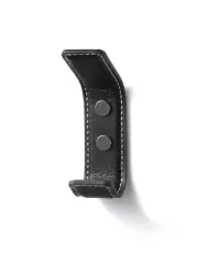 Pack Black Leather Coat Hooks Wall for Hanging Rectangle Coat 2 Black 2 hooks