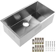 Undermount Sink Made of 304 Stainless Steel with Brushed Surface Measuring 780x430x230mm and 90mm Outlet Ideal for RV Yacht Boat Home Bar