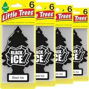 Little Trees Black Ice Air Freshener, (Pack of 24)