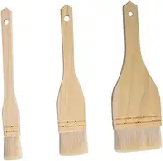 ibasenice 3Pcs Woolen Baking Brush Multi Use Oil Brush for BBQ Cooking Baking Durable Lightweight Kitchen Utensils for Even Oil Application Grills Pastries