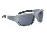 Mustang Sunglasses - Grey and Silver Oversized Geometric