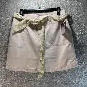 Gloria Vanderbilt Skirt Skort Size 8 Pockets Light Pink Cotton NWT