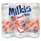 Lotte Milkis Soft Drink Milk Yogurt Peach Flavor Refresh 250ml x 6 Cans NEW