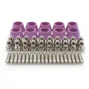 WS Plasma Torch Electrode Tips 1.0mm Shield Cup for AG-60 SG-55 WSD-60 PKG-50