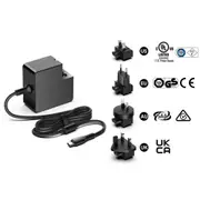 KFD 65W USB-C Laptop Power Adapter/PD Charger - Travel Pack Included US/EU/AU/UK Plug - Compatible with Asus, Acer, Lenovo, HP, Dell, Toshiba [Q65M6-Type C]