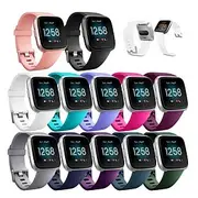 Smart Watch Band Compatible with Fitbit Versa 2 / Versa Lite / Versa SE / Versa Silicone Smartwatch Strap Soft Elastic Adjustable Sport Band Replacement Wrist