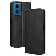 For Motorola Moto G04 4G/G24 Power Leather Case Retro Wallet Flip Phone Cover