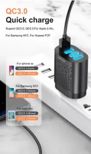 48W AU Plug USB Charger for Australia Mobile Phone Charger Fast Wall Charger