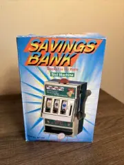 Mini Slot Machine Rocket in My Rolls Savings Bank & Game 1980's Las Vegas Casino