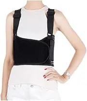 Solmyr Rib and Chest Support Brace, Broken Rib Brace, Breathable Rib Belt for Sore or Bruised Ribs Support, Sternum Injuries, Dislocated Ribs Protection, Pulled Muscle Pain (L)