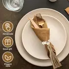 20Pcs Napkin Rings Set Wood Bead Napkin Rings Farmhouse Stretchable Napkin bvwOs