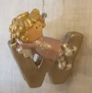 NEW CHRISTMAS ANGEL INITIAL LETTER ORNAMENT Ganz Brand LETTER W