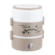 1.2L 3-layer 250W Multi-function Stainless Steel Inner Insulated Cooking and Heating Lunch Boxes, Size: 19*26cm
