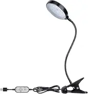 SHANGLIN USB Plant Grow Light Red & Blue Spectrum Adjustable Desktop Clamp Growing Lamp for Indoor Plants 5 Dimmable Levels 4/8/12H Timer