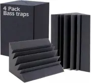Acoustic Foam Panels 4 Pack Bass Traps Corner 7" X 12" Studio Recording