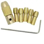 DRILAX 7 pieces Set 0.5mm 1mm 1.5mm 2.5mm 3mm Mini Drill Bit Collet Chuck System