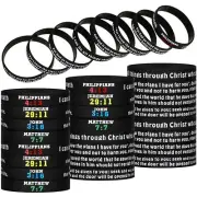 32 Pcs Bible Verse Bracelets Silicone Inspirational Scripture Wristbands