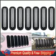 7PCS Wrangler Grill Inserts JK Grille Inserts For 2007~2018 Jeep Wrangler JK JKU