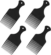Pick Comb Hair Comb Afro Pick Comb Wide Tooth Comb for Curly Hair Comb Peigne Cheveux Afro Hair Pick for Curly Hair Combs Afro Comb for Women Hair Peigne Cheveux BoucléS Peigne Afro Curly Hair 4pcs