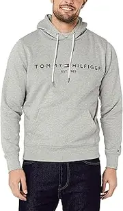 [Tommy Hilfiger] Men's Im Tommy Logo Hoody Cloud HTR, Cloud HTR