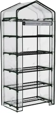 Greenfingers Mini Greenhouse, 5-Tier Frame Tunnel Green House Garden Shed Tent G