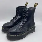 Dr. Martens Jadon Black Polished Leather Platform 8-Eye Combat Boots 7 US / 5 UK