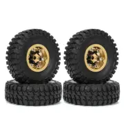 4Pcs 1/24 RC Car 1.0" Wheel Rims & Tires For Axial SCX24 Deadbolt Bronco Jeep e