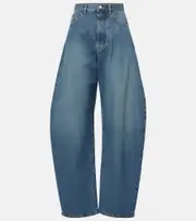 [Alaia] Alaïa High-rise barrel-leg jeans AU 8 blue