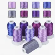 Vibrant Violet Stitch Set: 8 Color, 550-Yard, 40wt Polyester Thread for Babylock