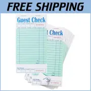 48 Pack Green Guest Check Pads - Streamlined Server Notebooks for Restaurants