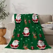 Christmas Decorative Throw Blanket Green Christmas Santa Claus Throw Blanket ...